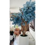 Matte White St. Tropez Vase with Blue Cherry Blossom Release