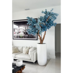 Matte White St. Tropez Vase with Blue Cherry Blossom Release