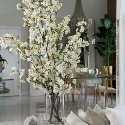 Cherry Blossom in 16" Glass Cylinder