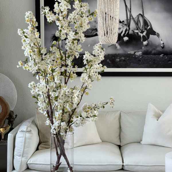 Cherry Blossom in 16" Glass Cylinder
