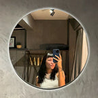 Slim Round Mirror with LED 60x60
