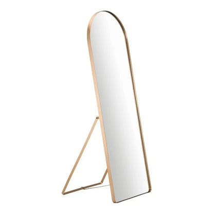 Large Pinterest Mirror with Support and Golden Frame