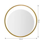 Glam Round Mirror 50x50cm